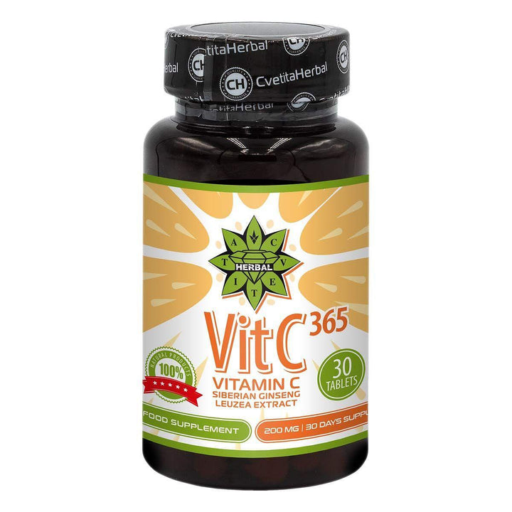 Vitamin C 365 + Siberian Ginseng and Levzea (30 tablets)
