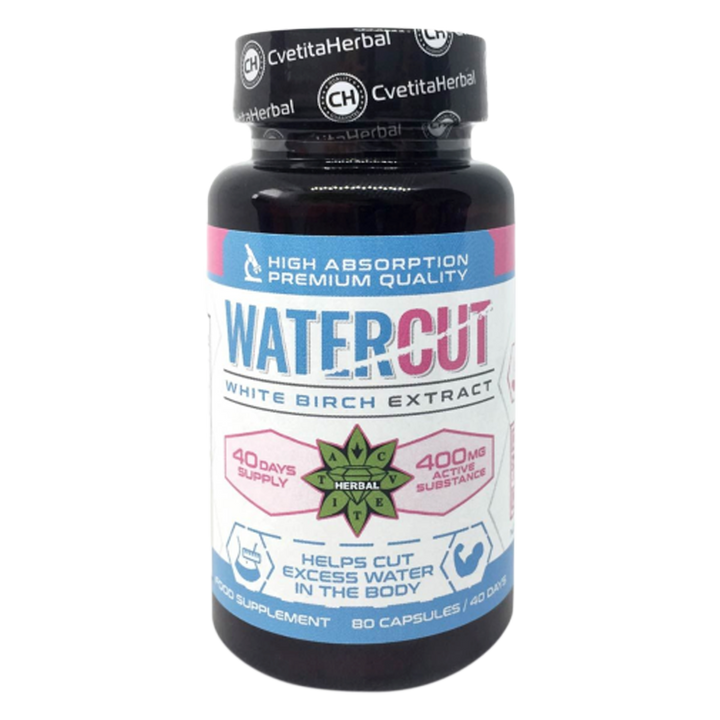 COMBO PACKAGE: Green Tea with Cocoa 100ml + Water Cut (White Birch Extract) 80 caps.