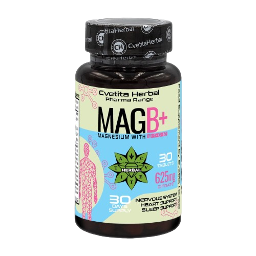 Magnesium with Vitamin B Complex - B1, B6, B12 (30 tablets)
